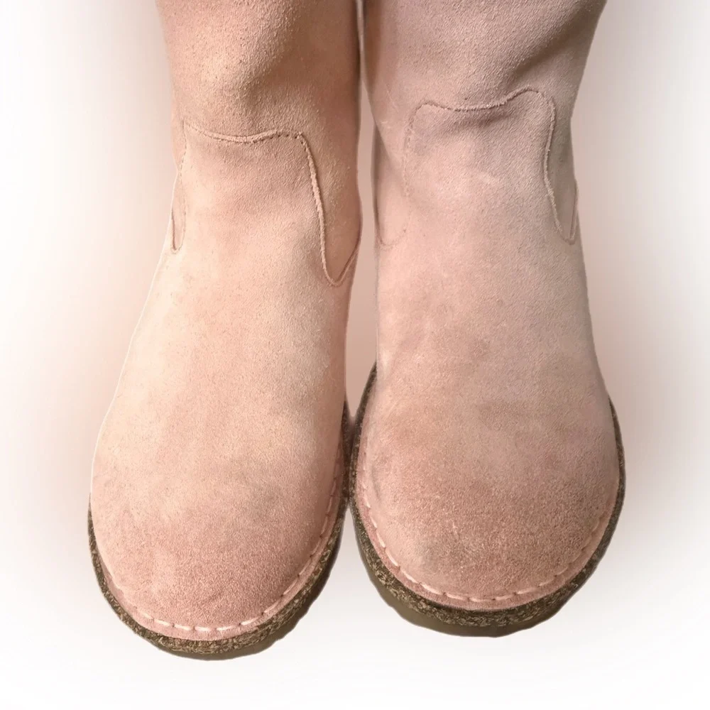 Birkenstock Pink Suede Ankle Boots